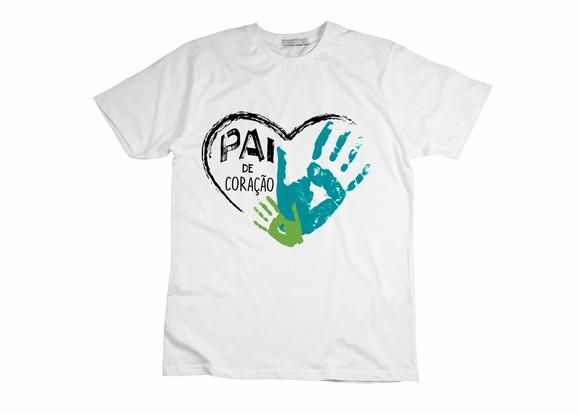 Camiseta Dia dos Pais Pai de Coração