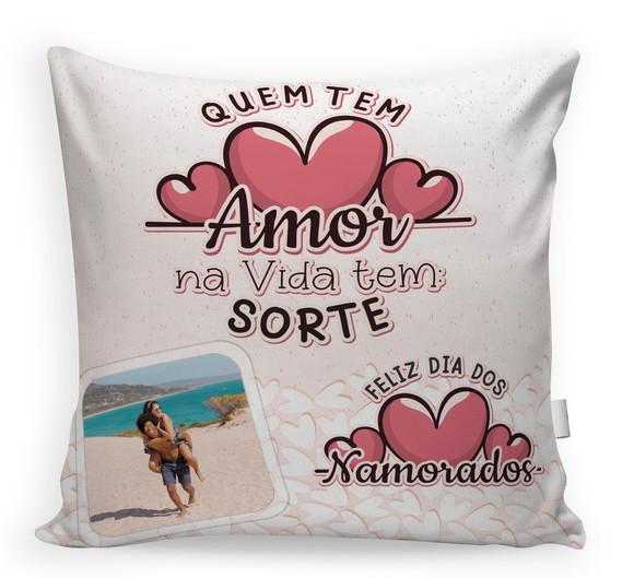 Almofada Dia dos Namorados Personalizada com Foto