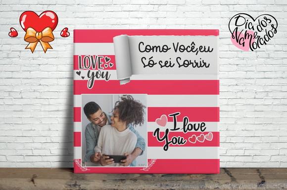 Azulejo Dia dos Namorados Personalizado com Foto