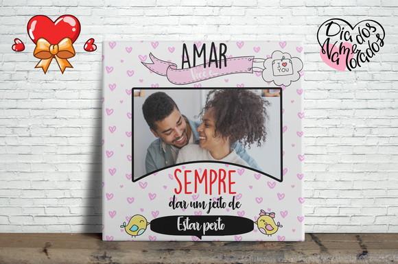 Azulejo Dia dos Namorados Personalizado com Foto