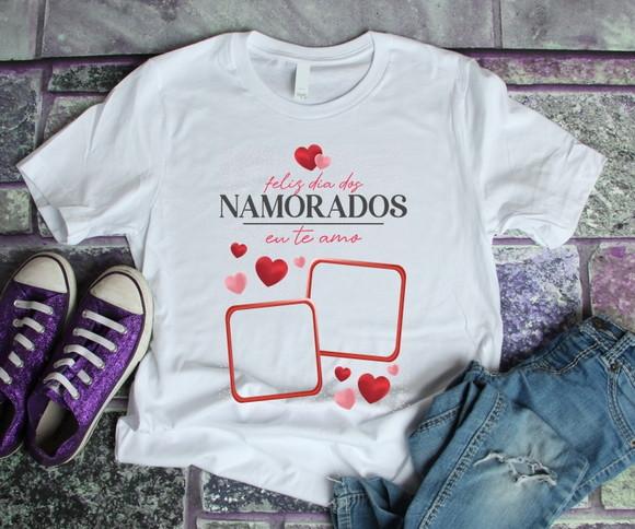 Camiseta Dia dos Namorados Personalizada com Fotos