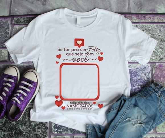 Camiseta Dia dos Namorados Personalizada com Foto