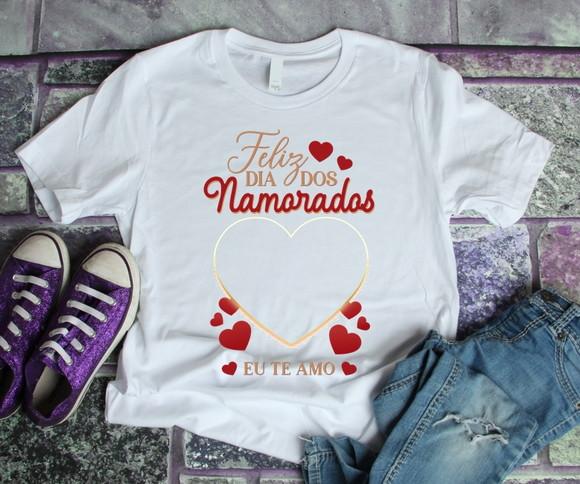 Camiseta Dia dos Namorados Personalizada com Foto