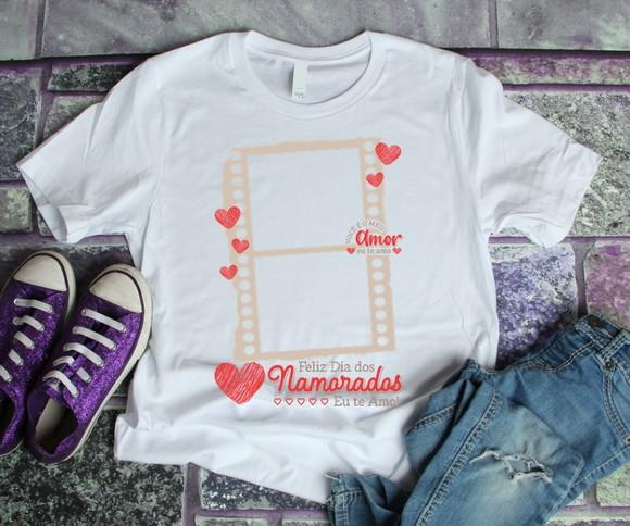 Camiseta Dia dos Namorados Personalizada com Fotos