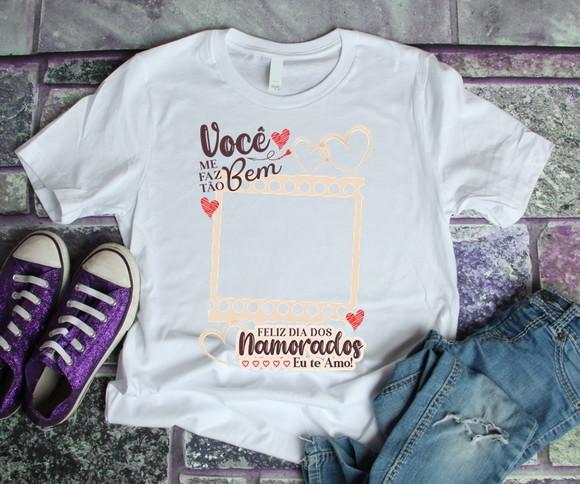 Camiseta Dia dos Namorados Personalizada com Foto