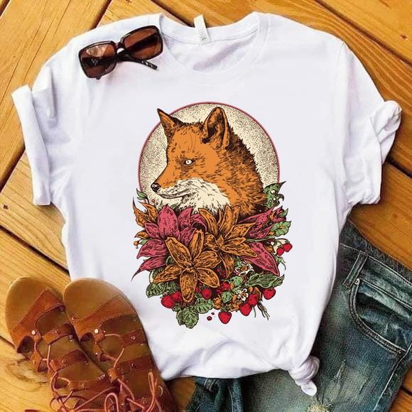 Camiseta Raposa Floral