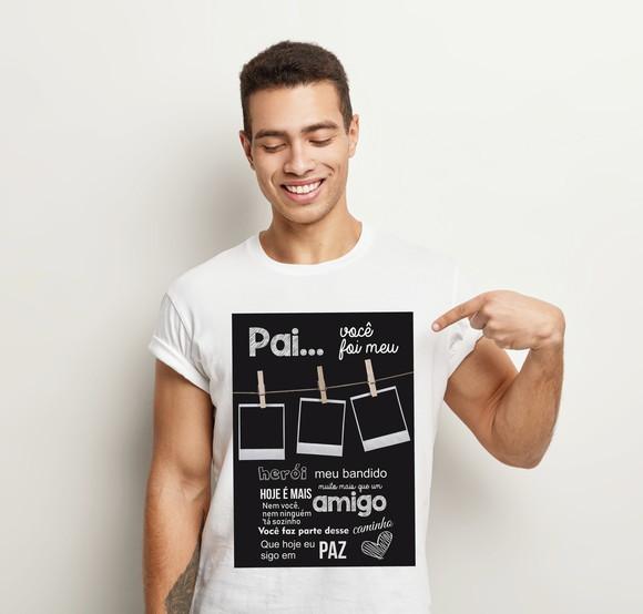 Camiseta Dia Dos Pais Personalizada Com Foto