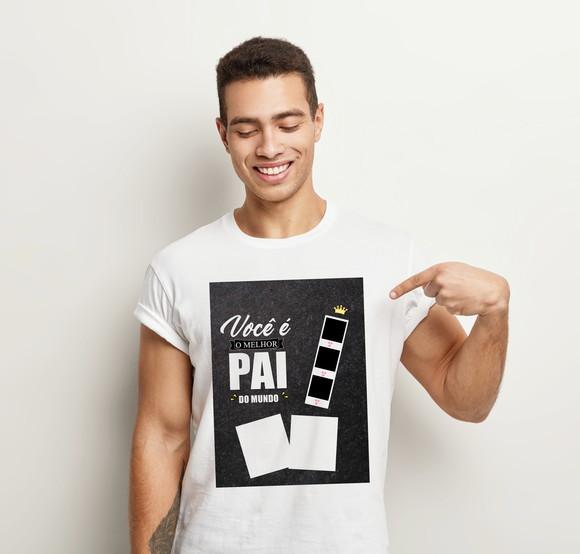 Camiseta Dia Dos Pais Você É O Melhor Pai Do Mundo