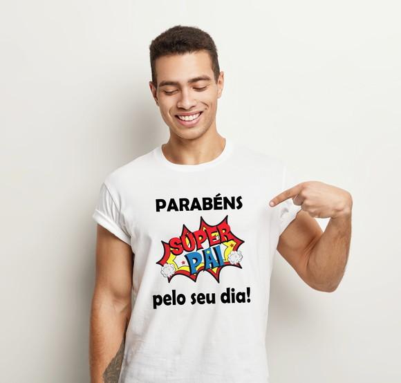 Camiseta Dia Dos Pais Parabéns Pelo Seu Dia