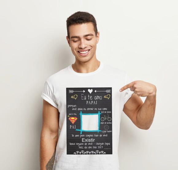 Camiseta Dia Dos Pais Personalizada Com Foto