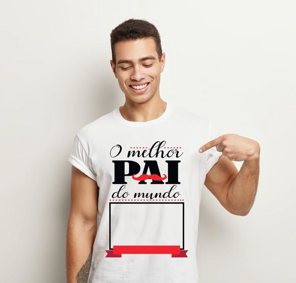 Camiseta Dia Dos Pais Personalizada Com Foto