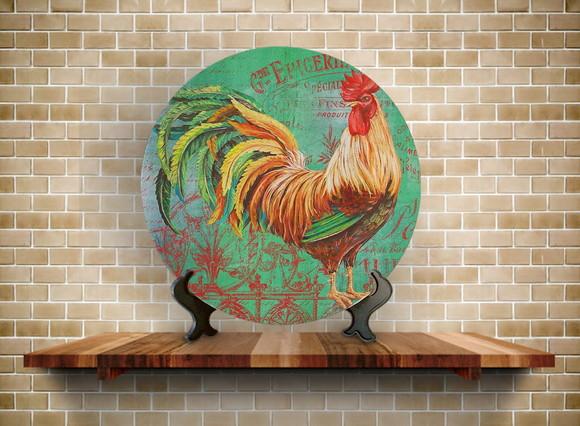 Prato Decorativo Galo Português