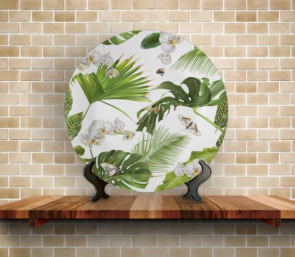 Prato Decorativo Folhas