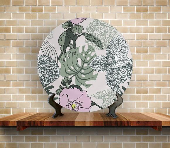 Prato Decorativo Folhas