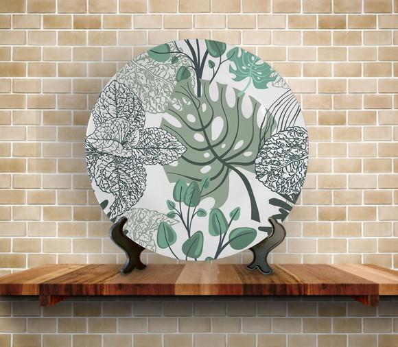 Prato Decorativo Folhas