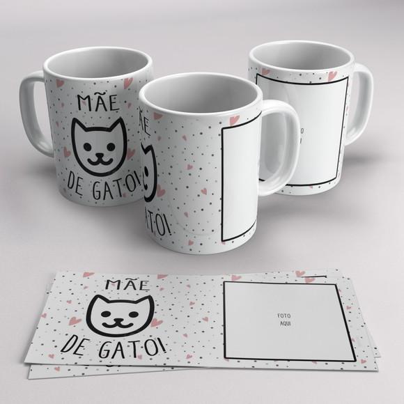 Caneca Porcelana Mãe de Gato
