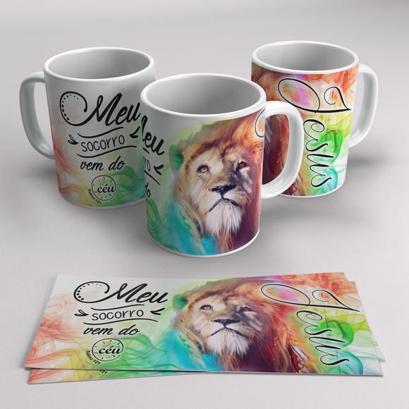 Caneca Porcelana Leão de Judá