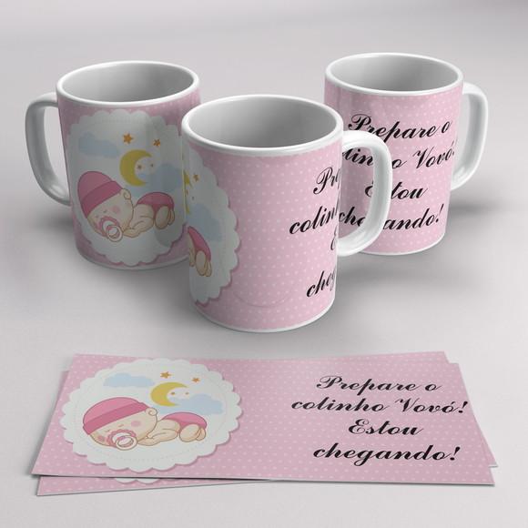 Caneca Porcelana Vovó Estou Chegando