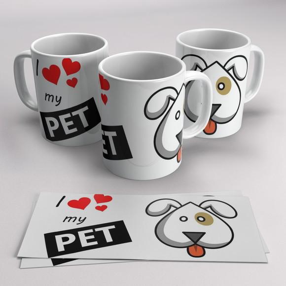 Caneca Porcelana I Love My Pet