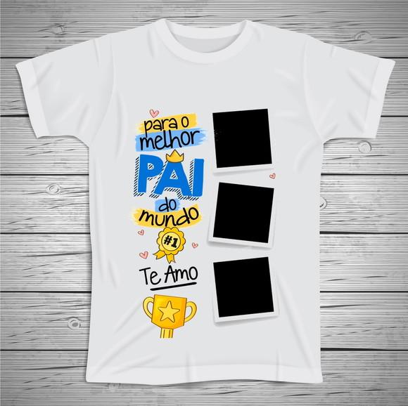 Camiseta Dia dos Pais Personalizada com Foto