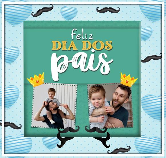 Azulejo Decorativo Feliz Dia dos Pais com Foto
