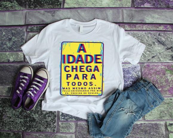 Camiseta Divertida A Idade Chega Para Todos