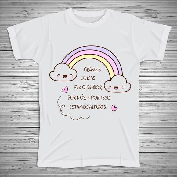 Camiseta Grandes Coisas Fez o Senhor