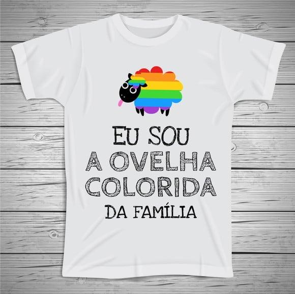 Camiseta LGBTQ Eu Sou a Ovelha Colorida