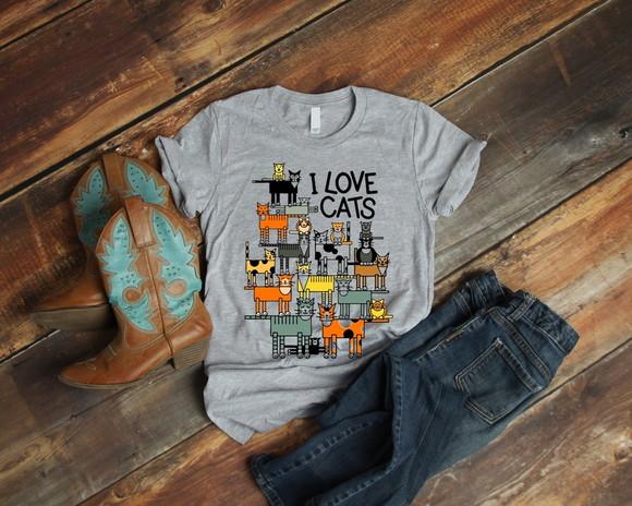 Camiseta I Love Cats