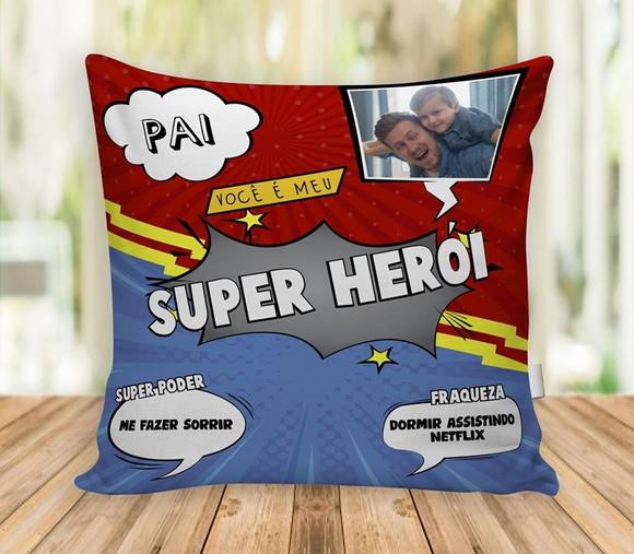 Almofada Pai Super Heroi