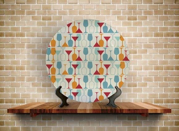 Prato Decorativo Vinho