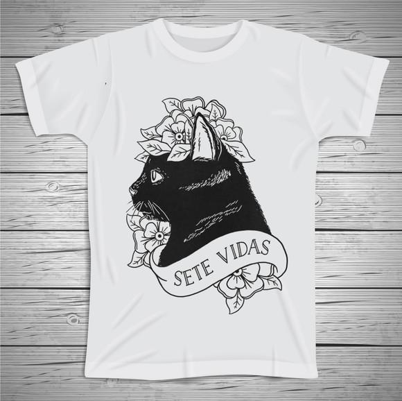 Camiseta Gato Sete Vidas