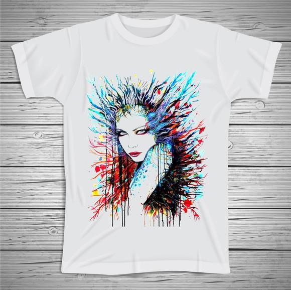 Camiseta Feminina Mulher Colorida