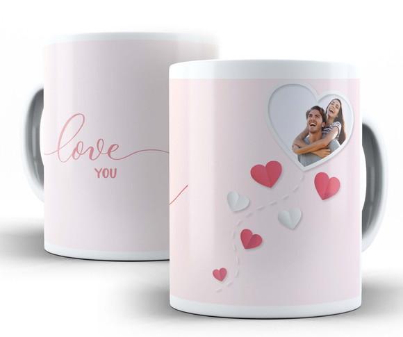Caneca Dia dos Namorados Love You com Foto
