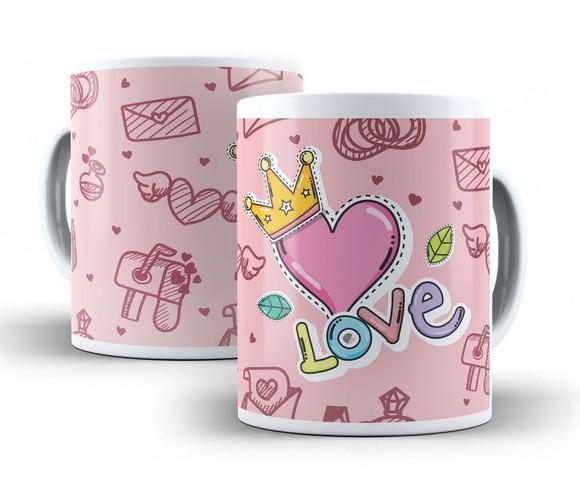 Caneca Porcelana Love