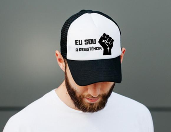 Boné Trucker Eu Sou Resistência