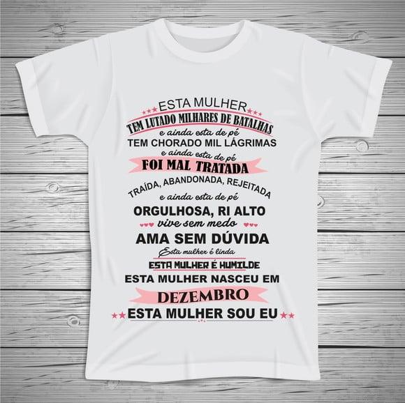Camiseta Mulher de Dezembro