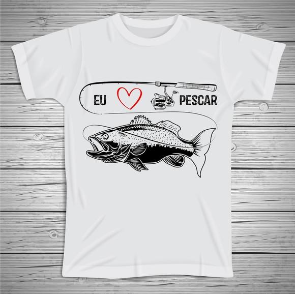 Camiseta Eu Amo Pescar