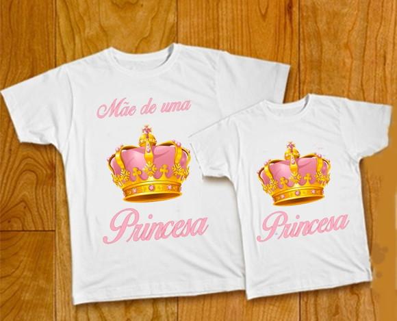 Kit Camiseta Mãe e Filha Princesa