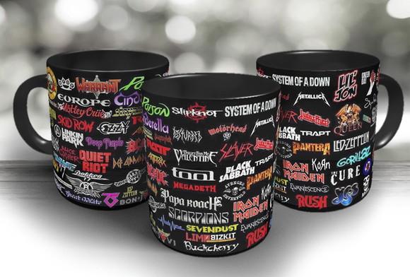 Caneca Porcelana Rock