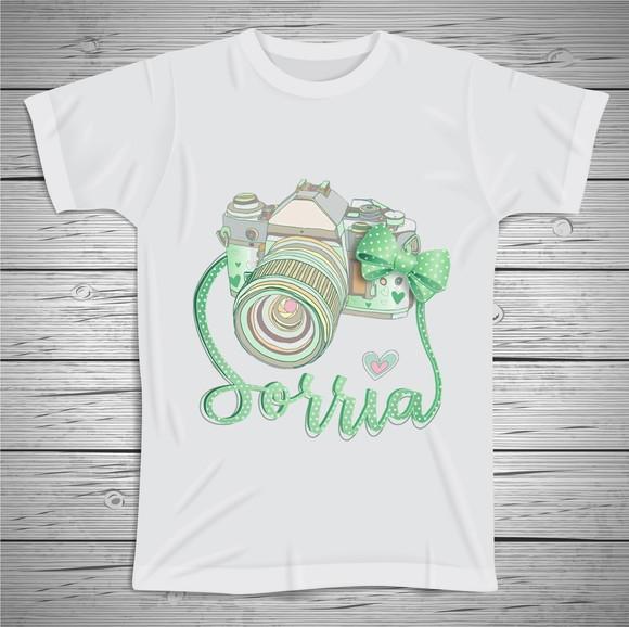 Camiseta Fotografia Sorria