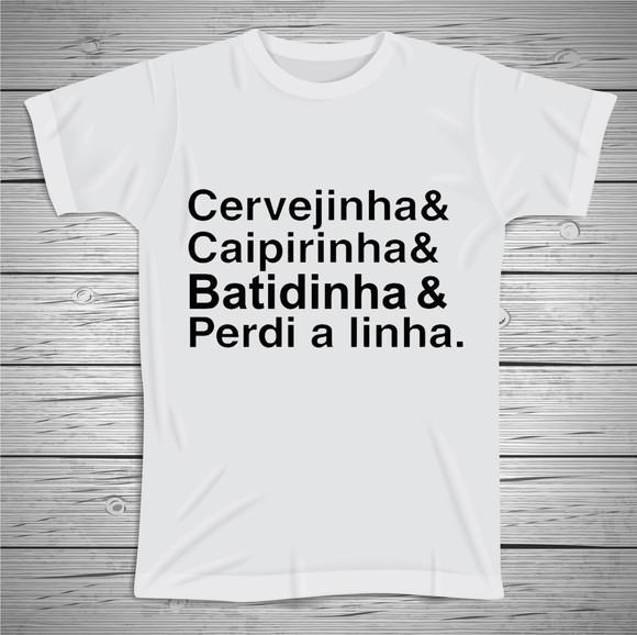 Camiseta Divertida Perdi a Linha