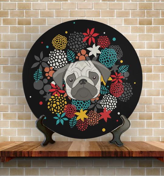 Prato Decorativo Pug