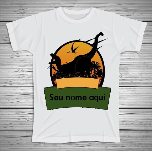 Camiseta Infantil Dinossauros Personalizada