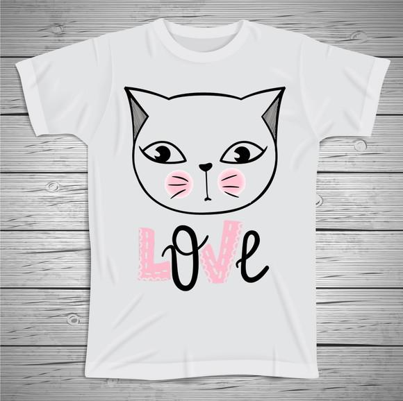 Camiseta Cat Love