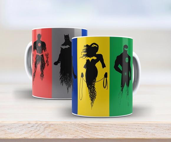 Caneca Porcelana Super Heróis