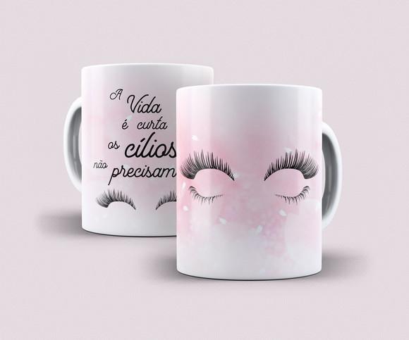 Caneca Porcelana A Vida É Curta