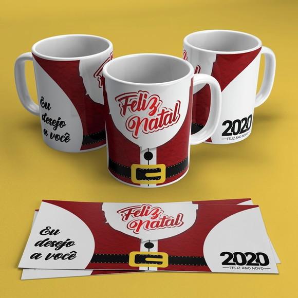 Caneca Porcelana Feliz Natal