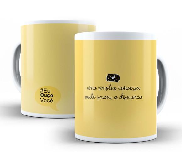 Caneca Porcelana Setembro Amarelo