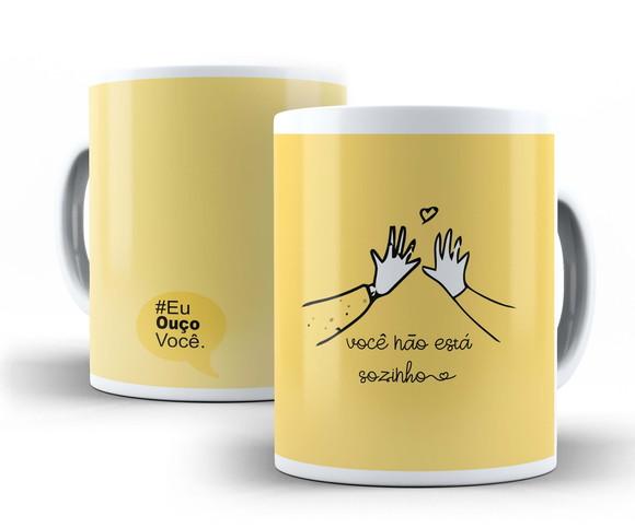 Caneca Porcelana Setembro Amarelo